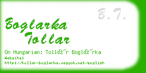 boglarka tollar business card